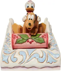 Disney samlarfigur Kalle & Pluto åker kälke - Figuria.se